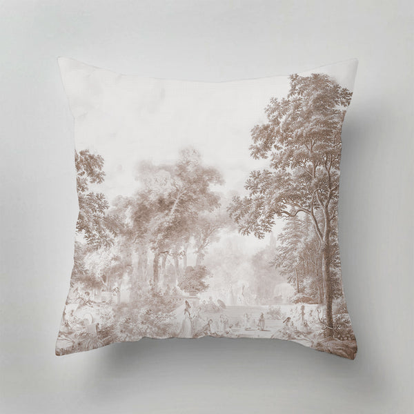 Indoor Pillow - Romantic Garden Brown