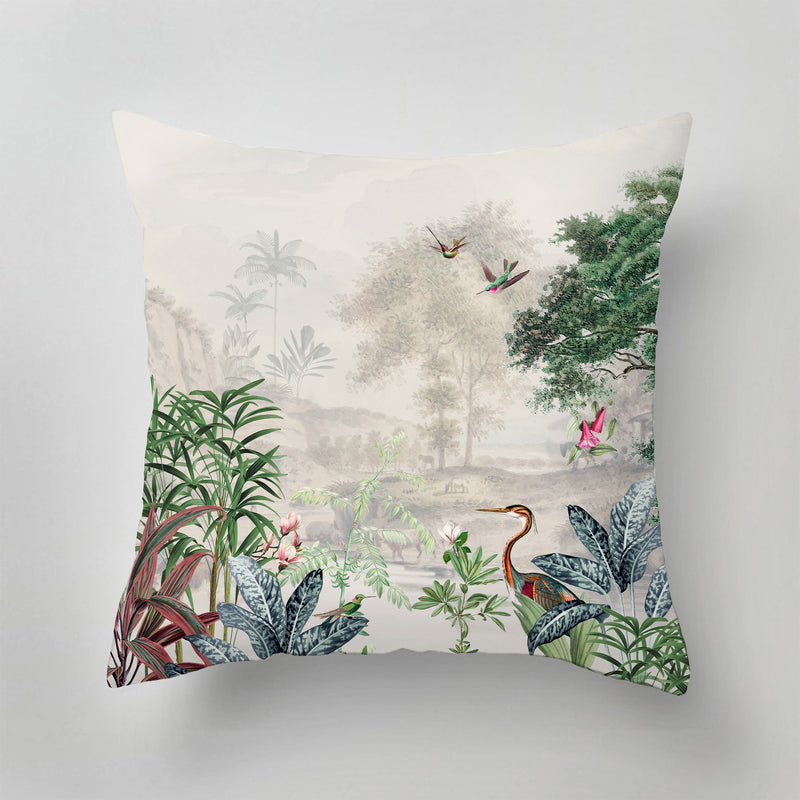 Outdoor Pillow - SCENIC LANDSCAPE Off White