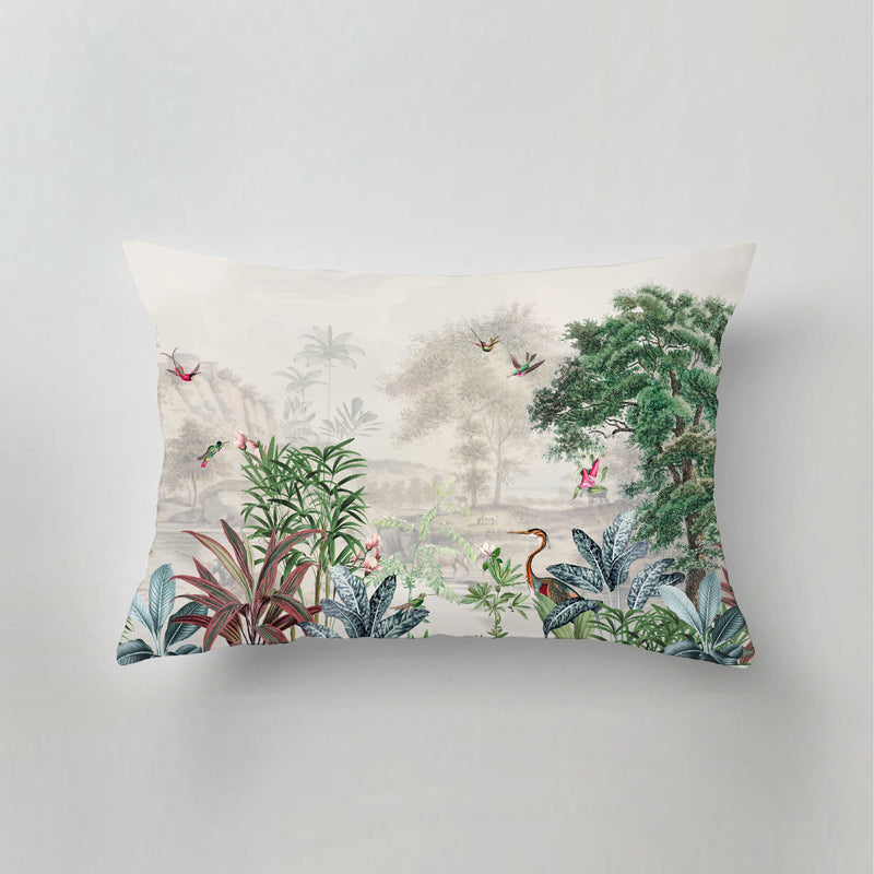 Outdoor Pillow - SCENIC LANDSCAPE Off White