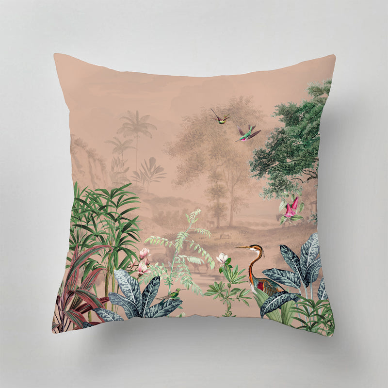 Outdoor Pillow - SCENIC LANDSCAPE Light Blush