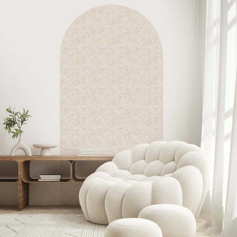 Peel and stick Arch Wallpaper Decal - Stardust gold