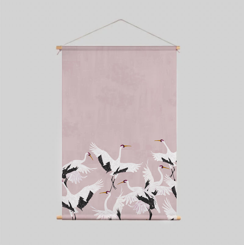 Textile Poster - STORK - PINK