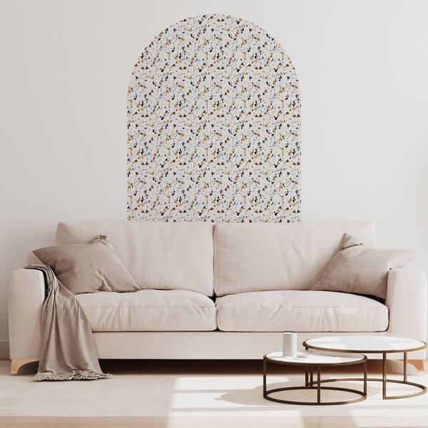 Peel and stick Arch Wallpaper Decal - Terrazzo