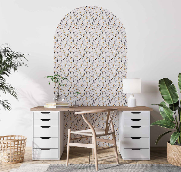 Peel and stick Arch Wallpaper Decal - Terrazzo