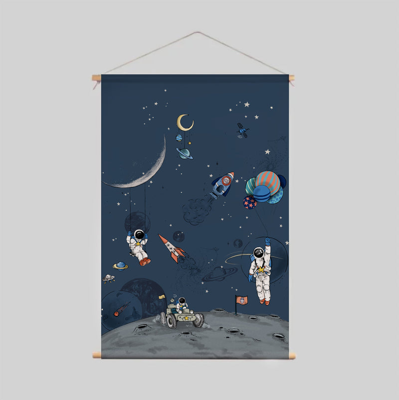 Textielposter - Into The Galaxy donker