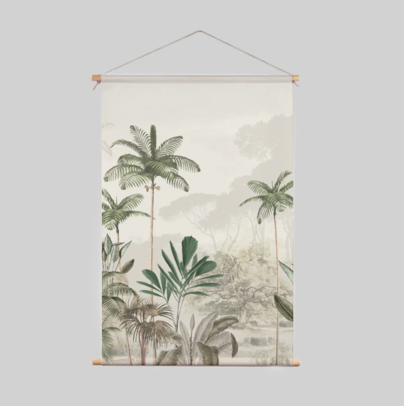 Textielposter - Tropical Wilderness - Beige/Green