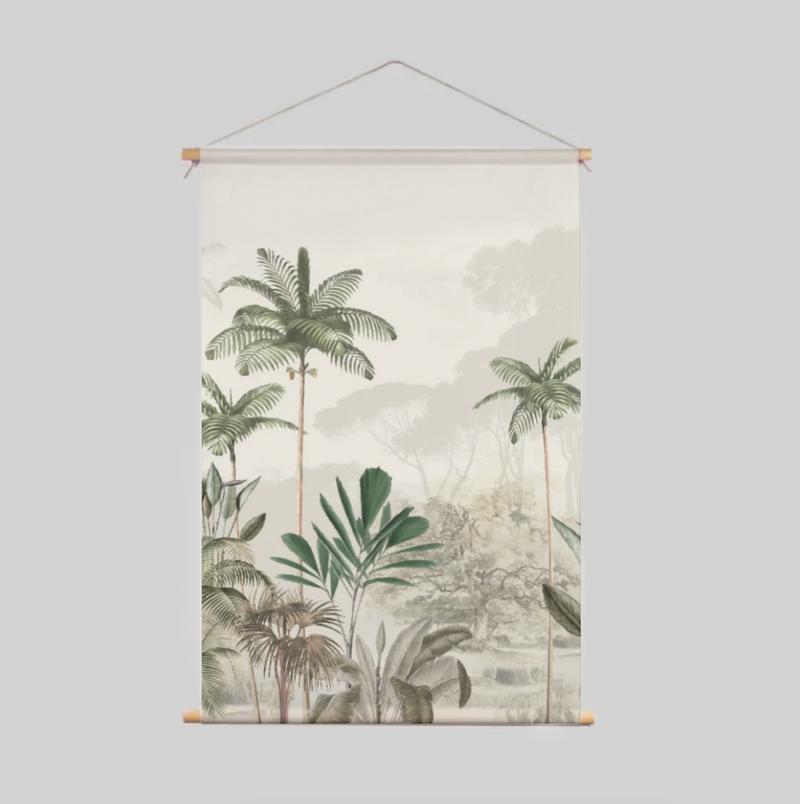 Póster Textil - Desierto Tropical - Beige/Verde