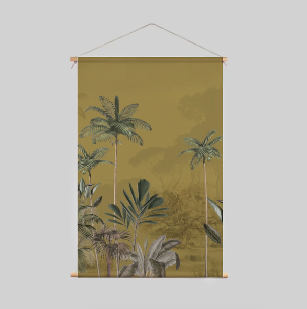 Textile Poster - Tropical Wilderness - Ochre