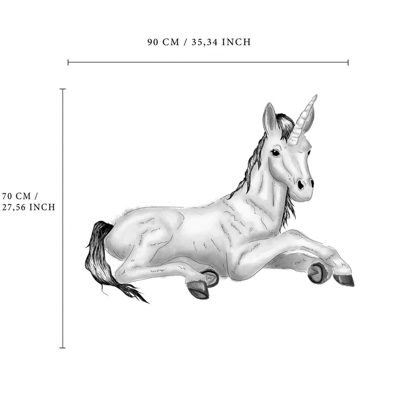 Losse wandsticker - Unicorn klein