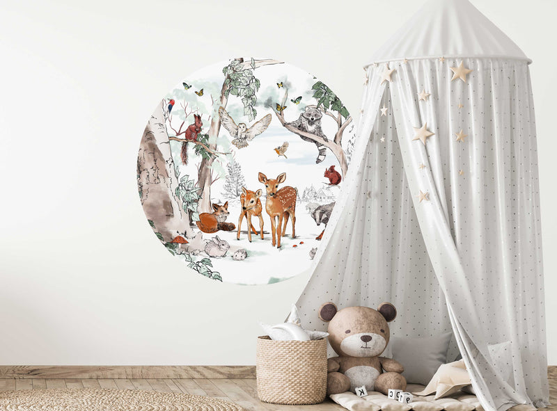 Ronde wandsticker - Magical Forest