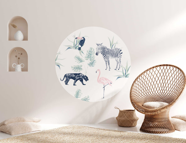 Ronde muursticker - Chiq Safari
