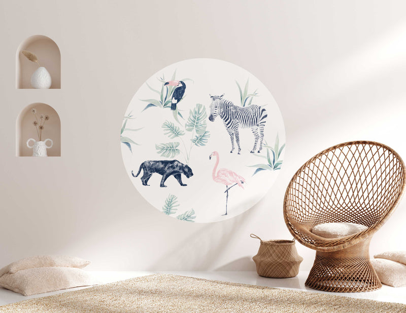 Round wall sticker - Chiq Safari