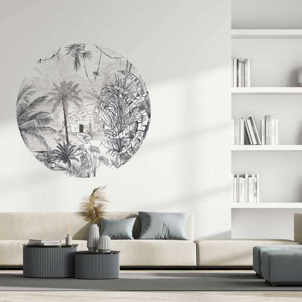 Round wall sticker - Rainforest