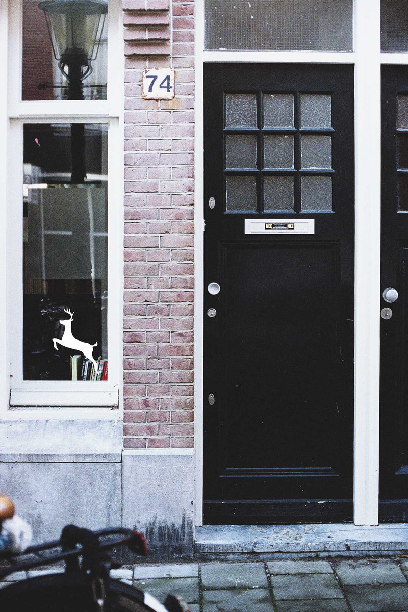 Kerstraamsticker - Hert